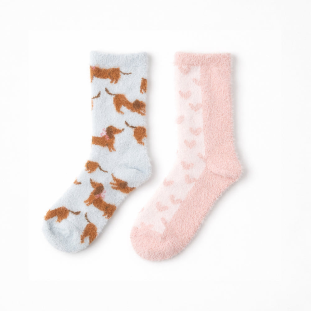 K&Co. Petal Series Bed Socks 2pk - HAPPY PUPS